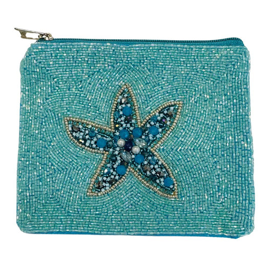 Glass Beaded Starfish Coin Purse