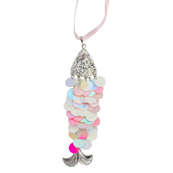 Sequin Bone Fish ornament