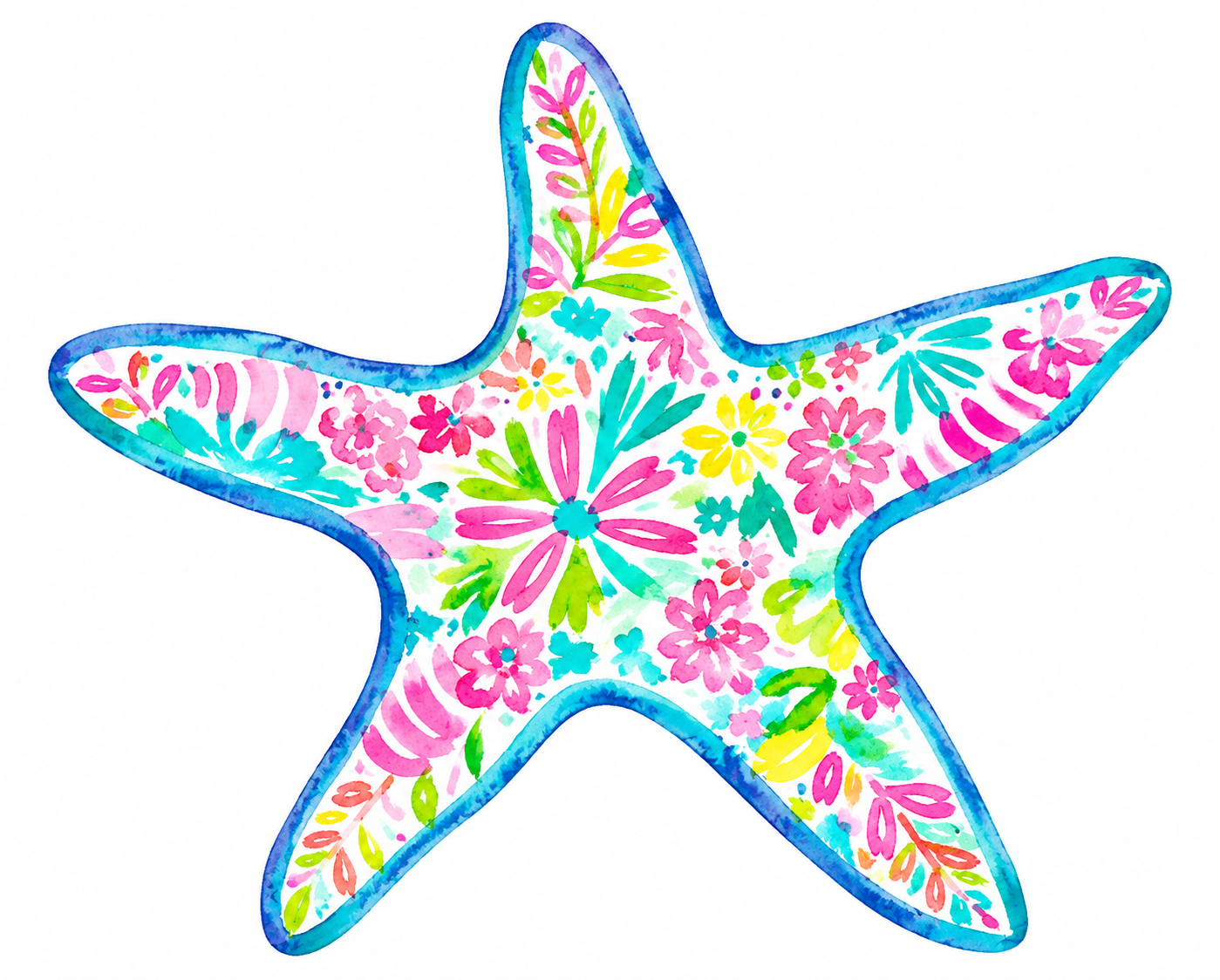 Colorful Starfish Print