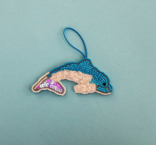 Beaded Ornament - Dolphin