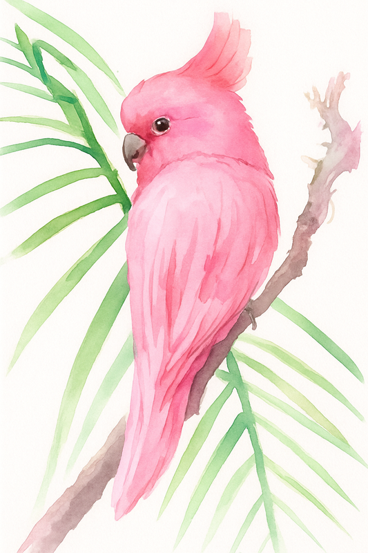 Pink Cardinal Print