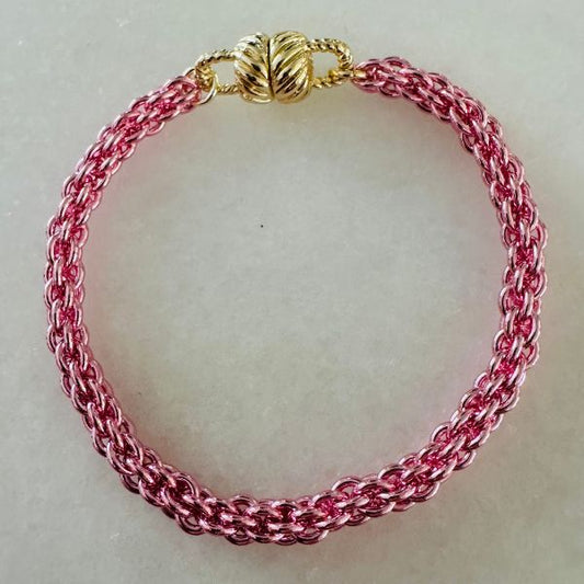 Pink chain bracelet