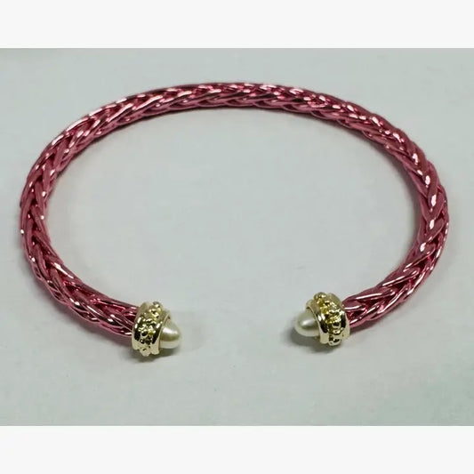 Pink Rope Cuff Bracelet