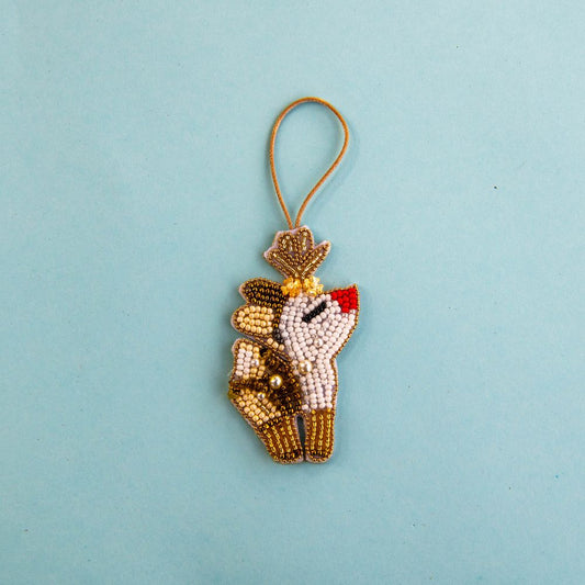 Beaded Ornament - Rudolph Red Nose