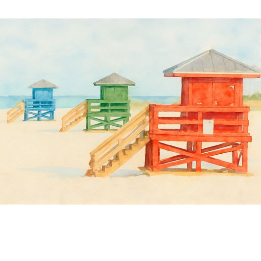 Lifeguard Stand Print