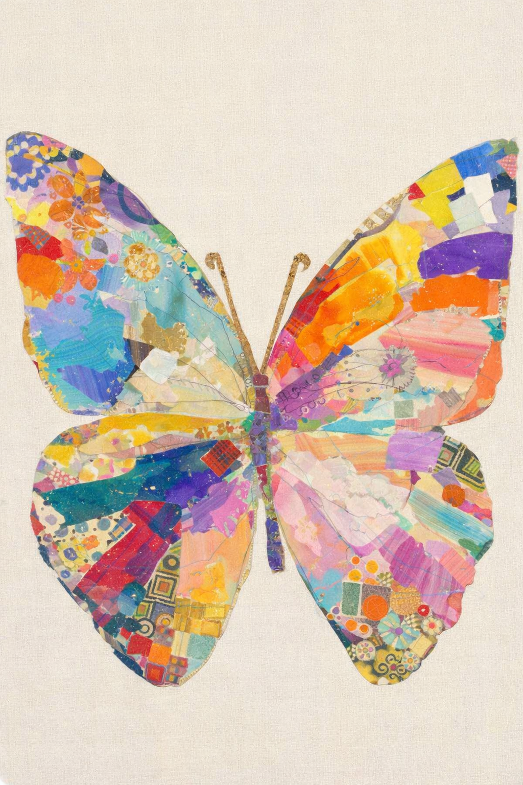 Colorful Butterfly Patchwork Print