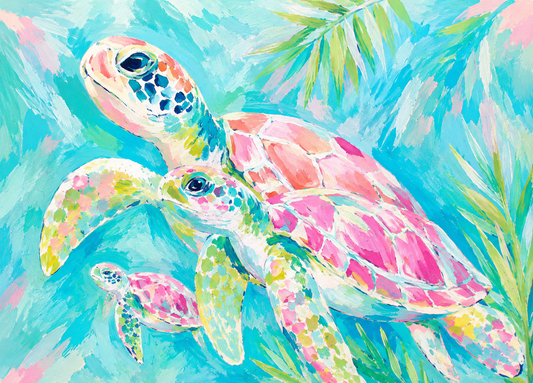 Sea Turtle Family Print