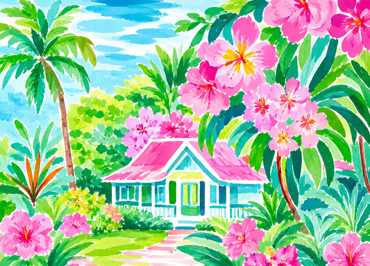 Pink House Print