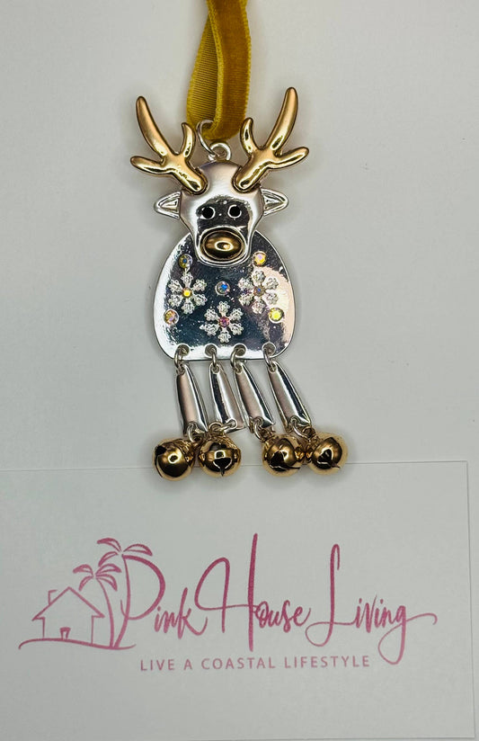 Reindeer ornament with Jingle bells